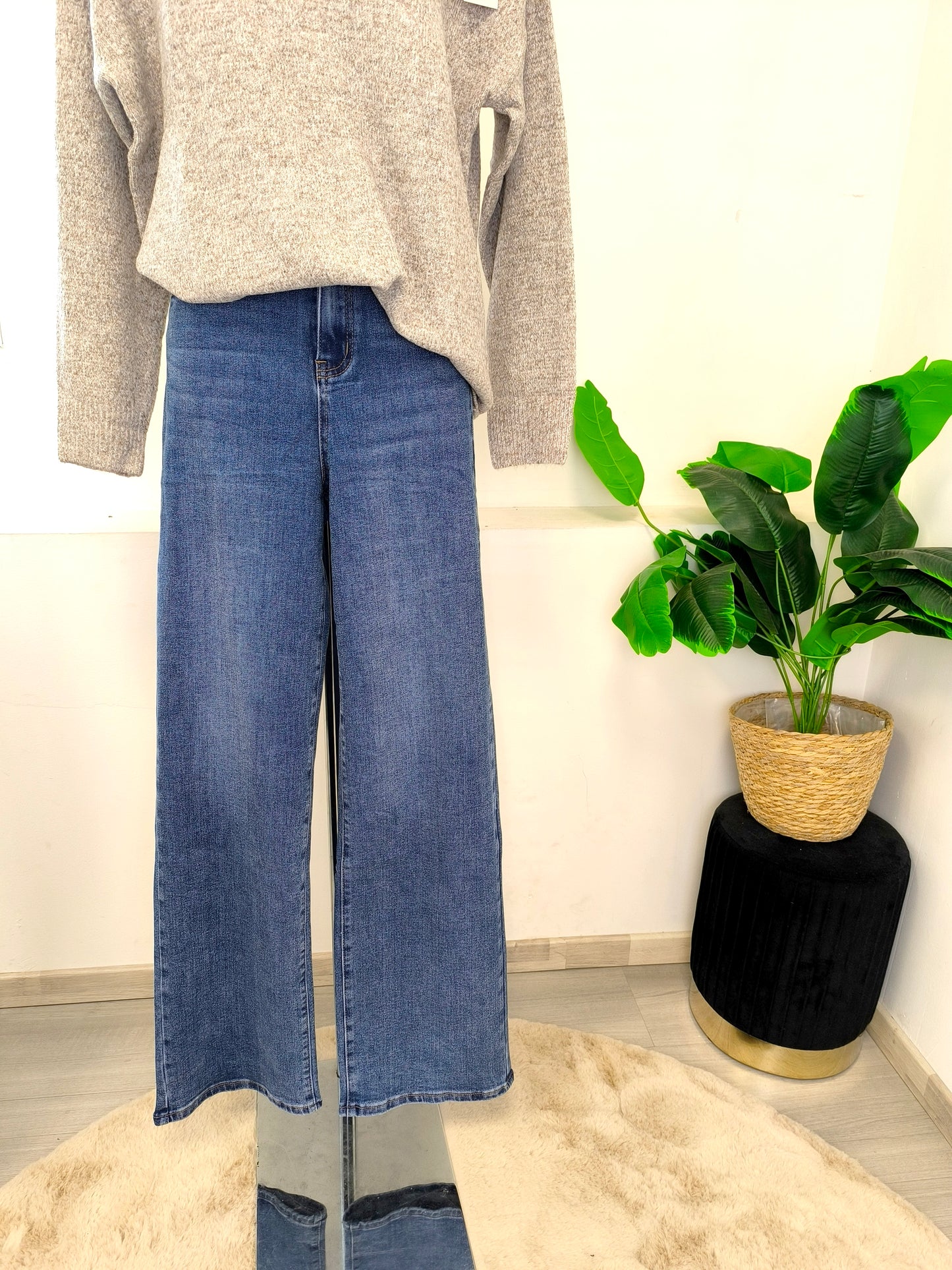 Jeans Wide Leg brut