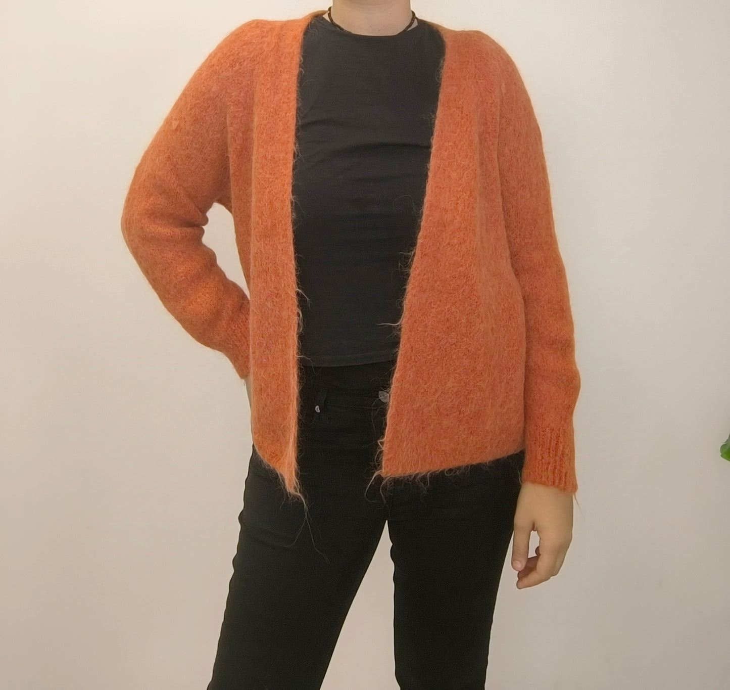 Gilet doux orange foncé Tu